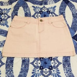 American Eagle light pink denim mini skirt size 2